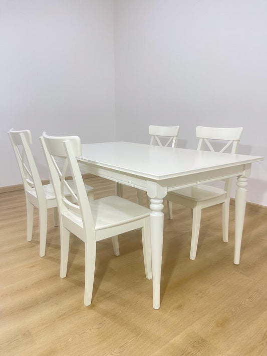 IKEA Ingatorp dining table & 4 ingolf chairs