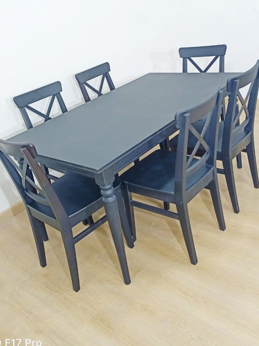 IKEA Ingatorp dining table & 6 ingolf chairs