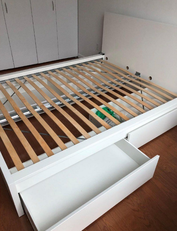 IKEA malm bed frame with 4 storage drawer