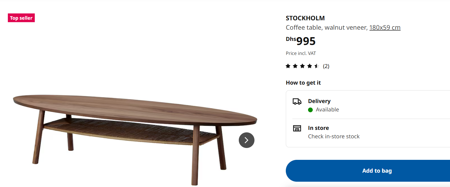 IKEA stockholm coffee table