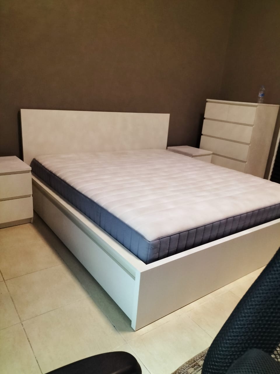 IKEA malm bed with 4 under bed storage drawer and mattress