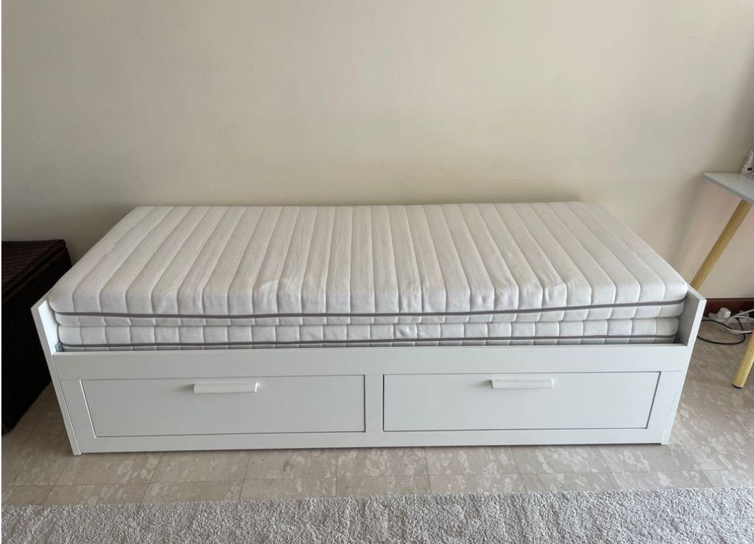 IKEA brimnes day bed with 2 mattresses