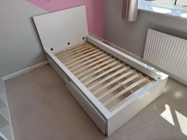 IKEA malm single bed frame with 2 storage drawer