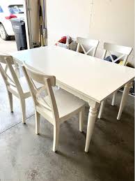 IKEA Ingatorp dining table & 4 ingolf chairs